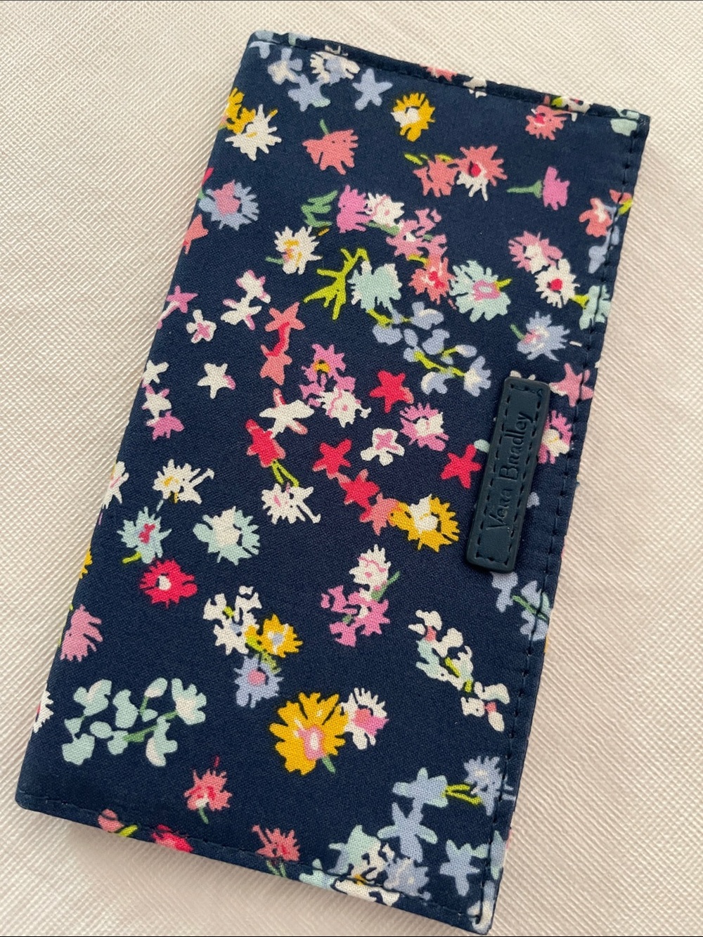 Vera Bradley Navy/Floral Checkbook Cover